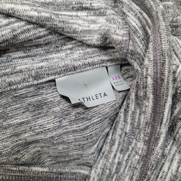Athleta Heather Grey Space Dye Techie Cowl Neck Sweatshirt Size XXS - Picture 5 of 7